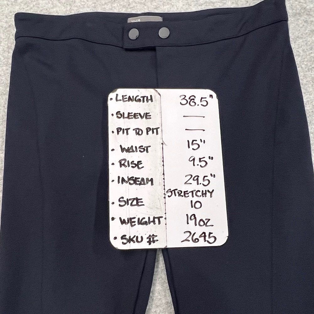 Vince Womens Navy Blue Stretch‎ Skinny Ankle Zip Trousers Pants Size 10 - Picture 8 of 9